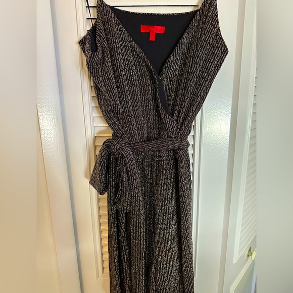 Jennifer Lopez-Women’s Wide Leg Metallic Jumpsuit-SIZE XLARGE-**WORN ONCE** - Picture 3 of 9